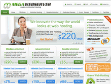 Tablet Screenshot of megawebserver.com